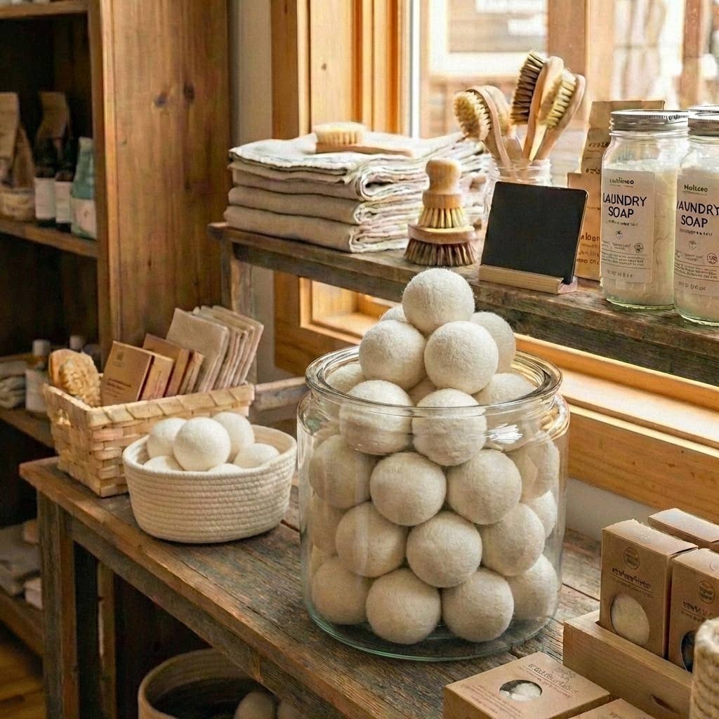 New Zealand Wool Dryer Balls | White | Laundry