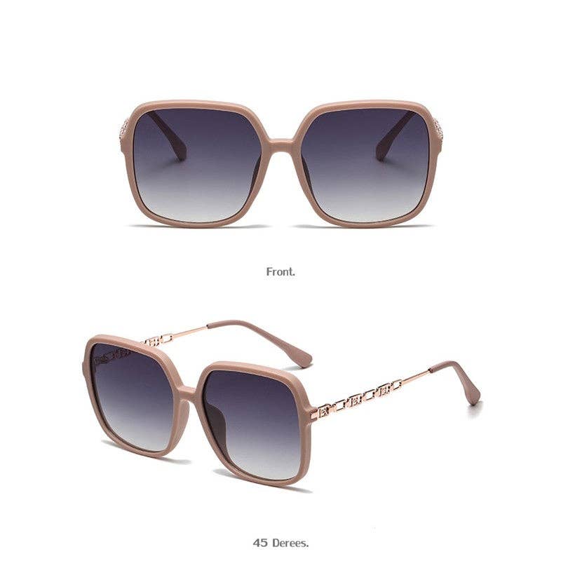 UV400 Sun Protection Fashion Square Frame Outdoor Polarized Sunglasses